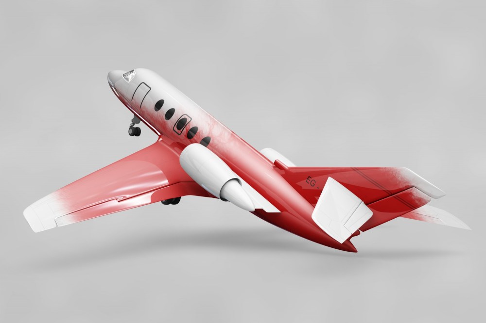 Private plane mockup