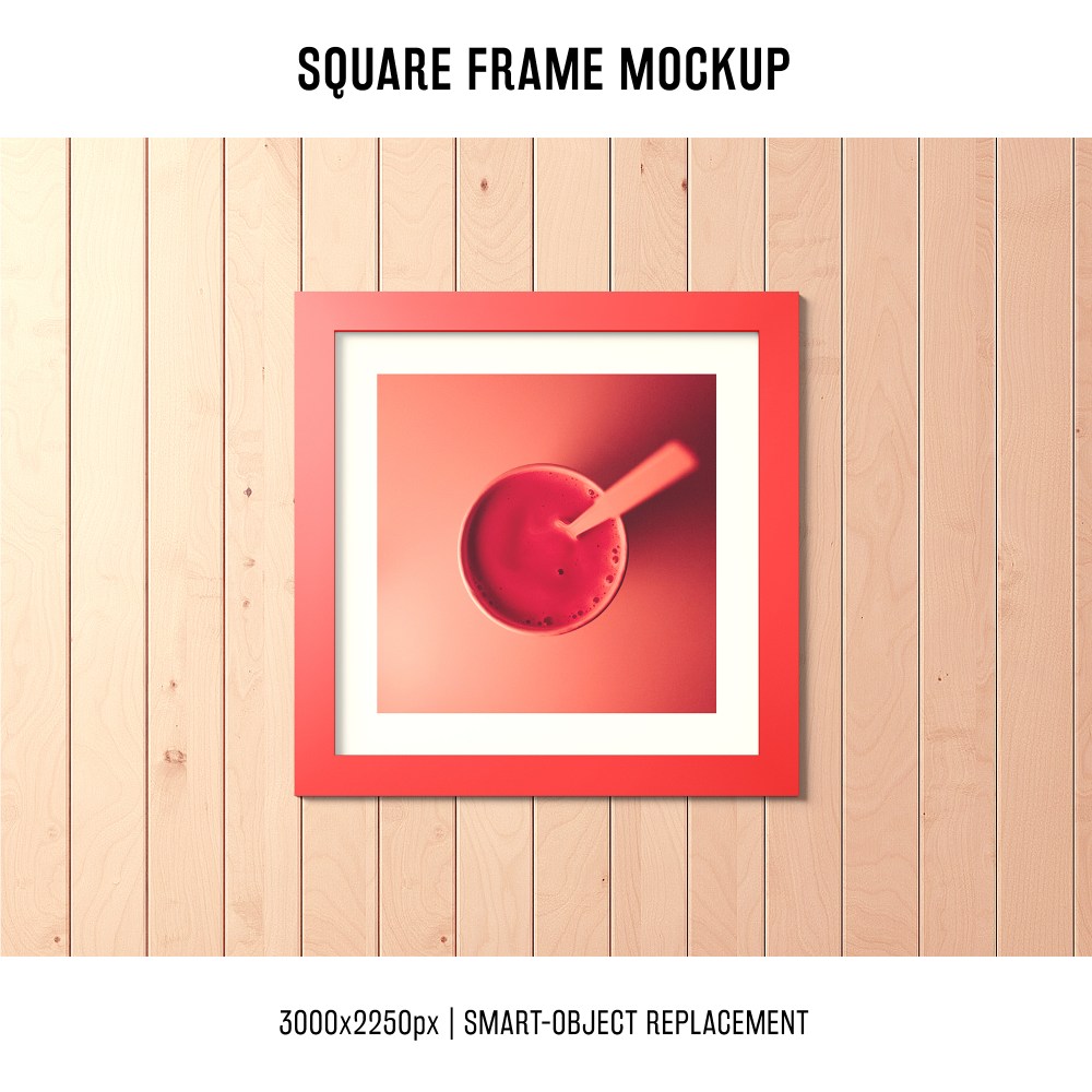 Square frame mockup