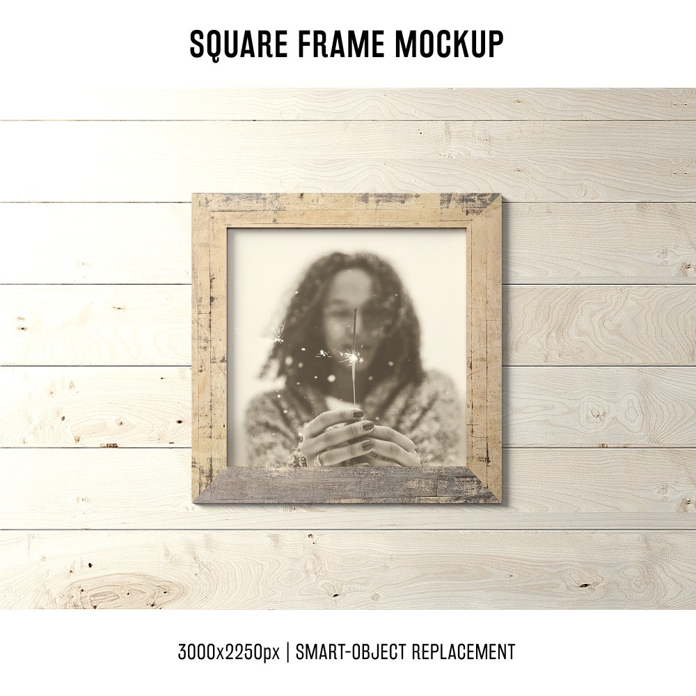 Square frame mockup