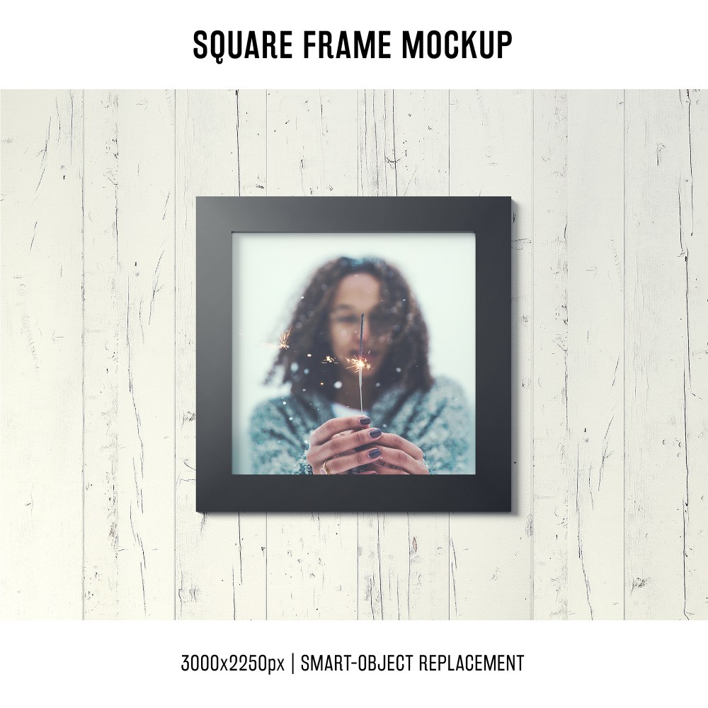 Square frame mockup
