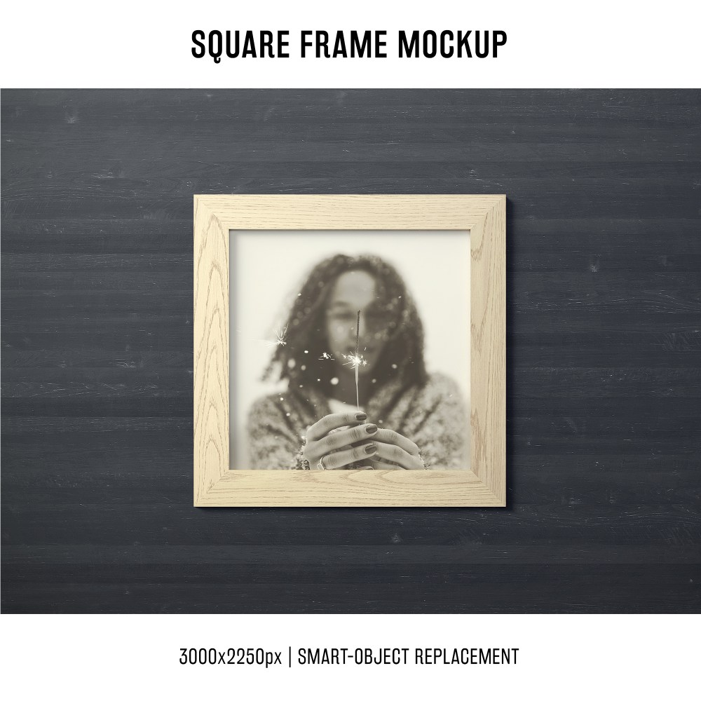 Square frame mockup
