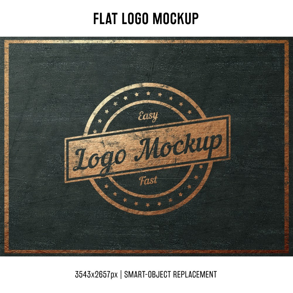Stamped logo mock up