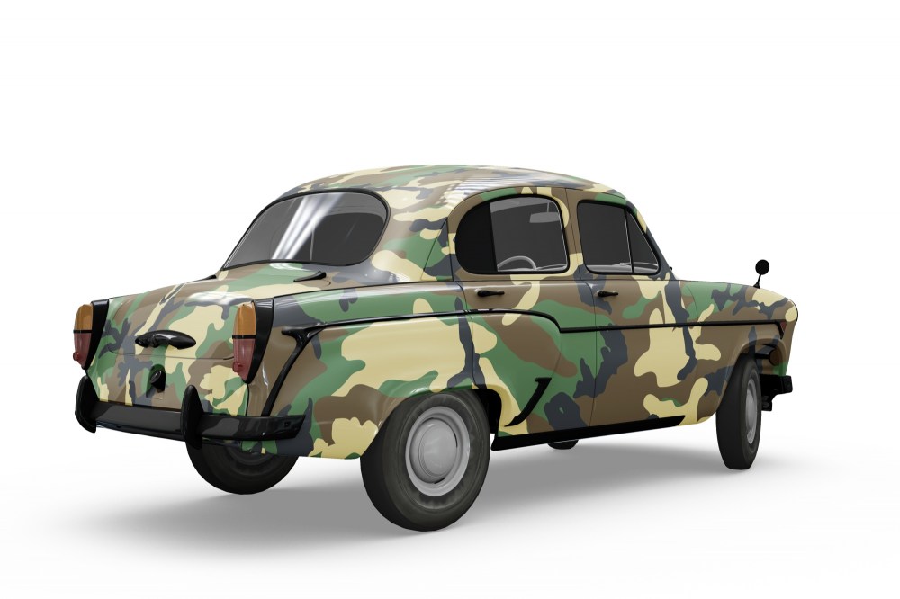 Vintage car mockup