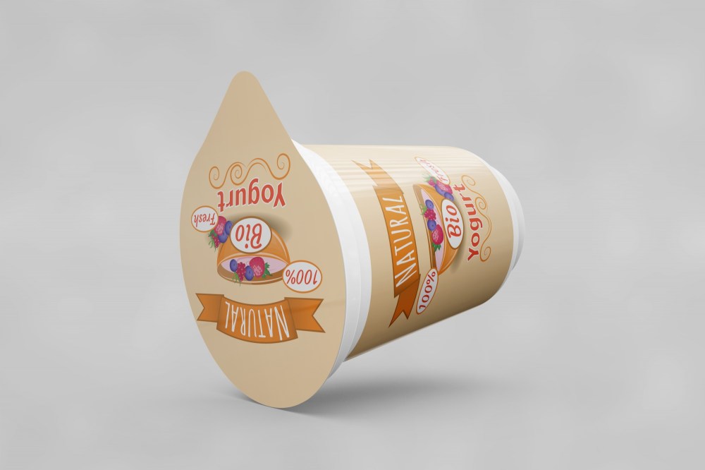 Yogurt packaging mockup