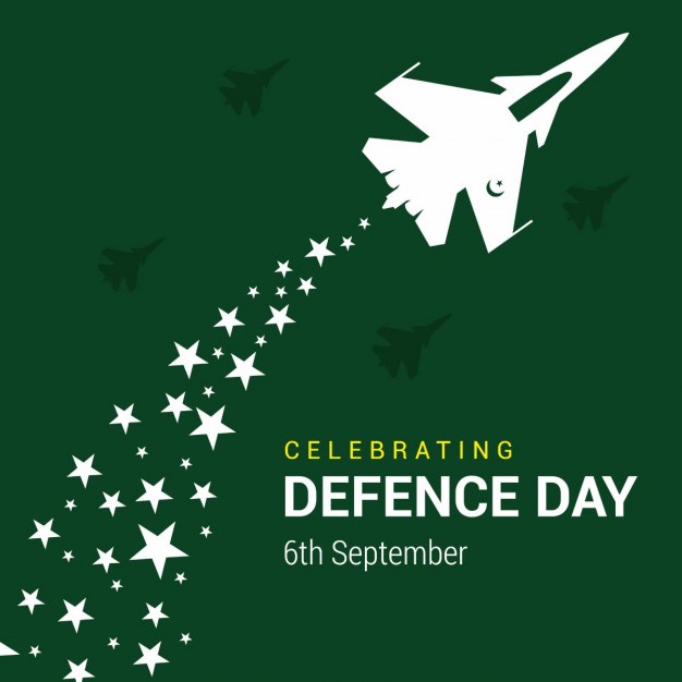6th september defence day, green background