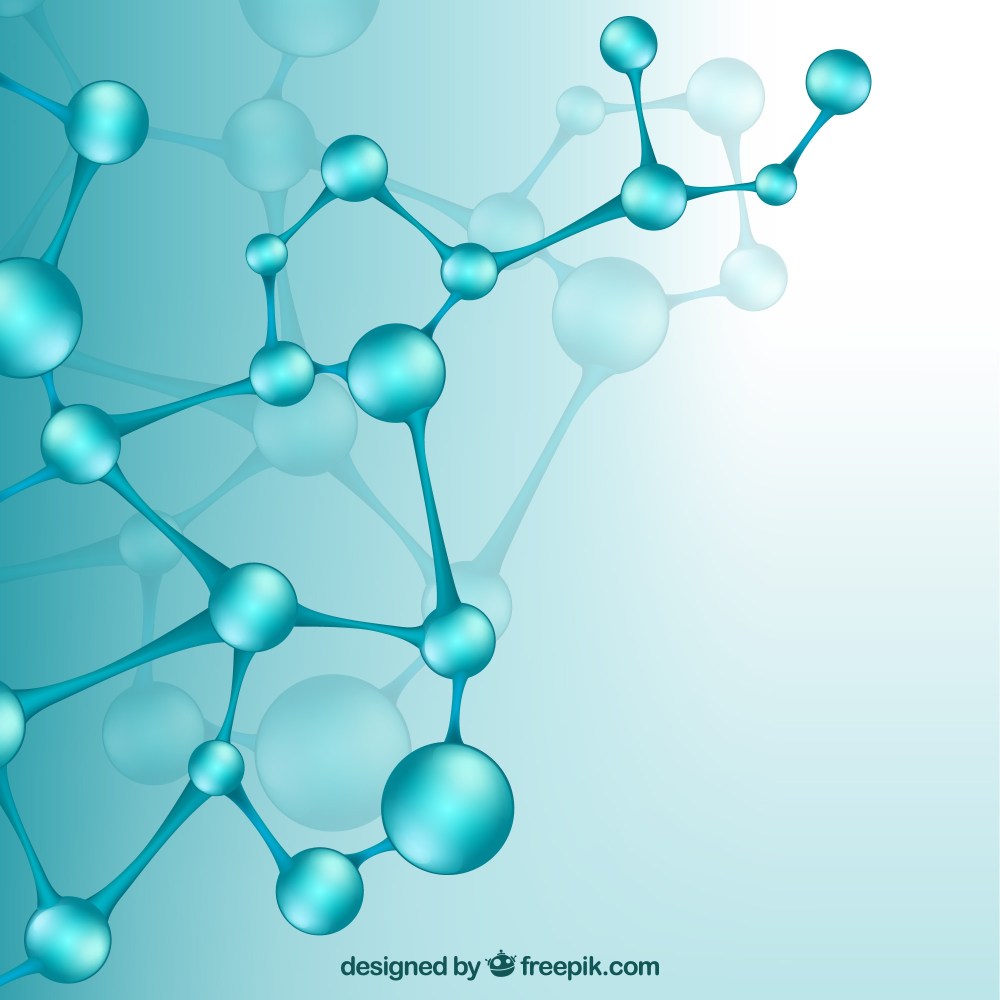 Abstract background of molecules