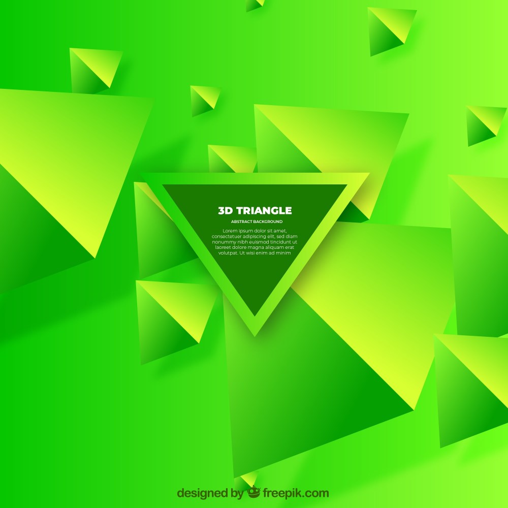 Abstract background with 3d triangles