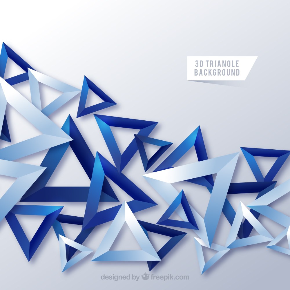 Abstract background with 3d triangles