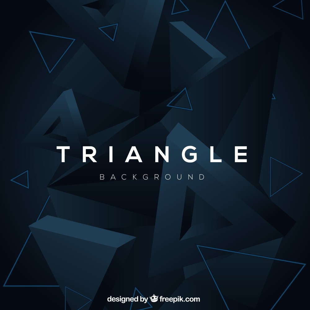 Abstract background with 3d triangles
