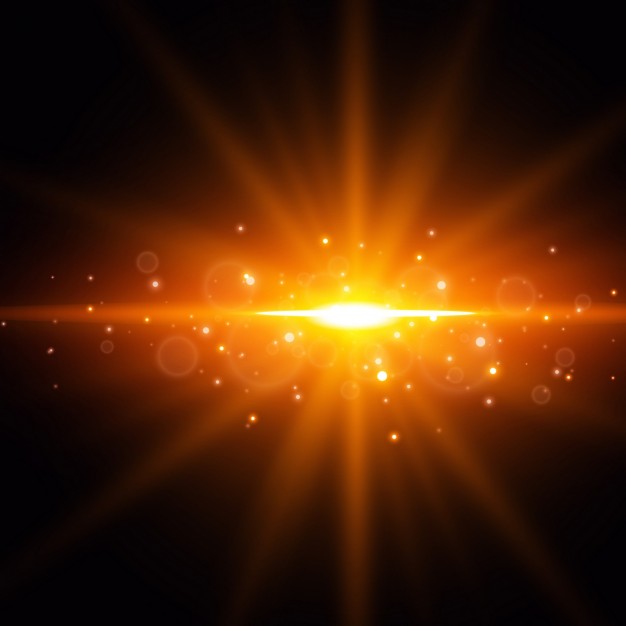 Abstract background with an orange light