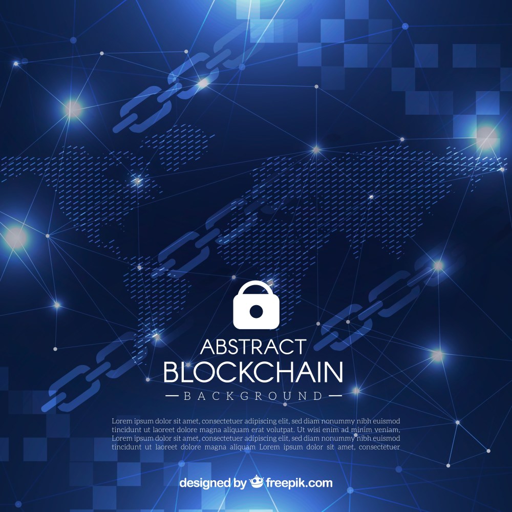 Abstract blockchain background