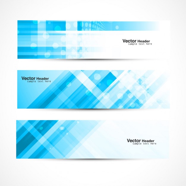 Abstract Blue banners