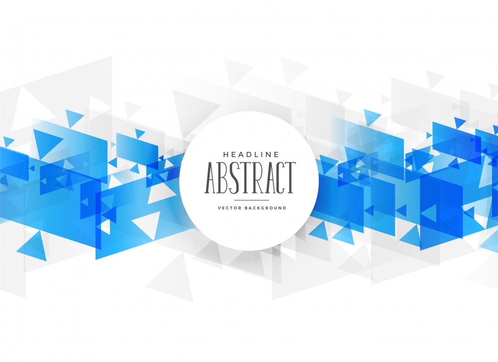 Abstract blue shapes on white background