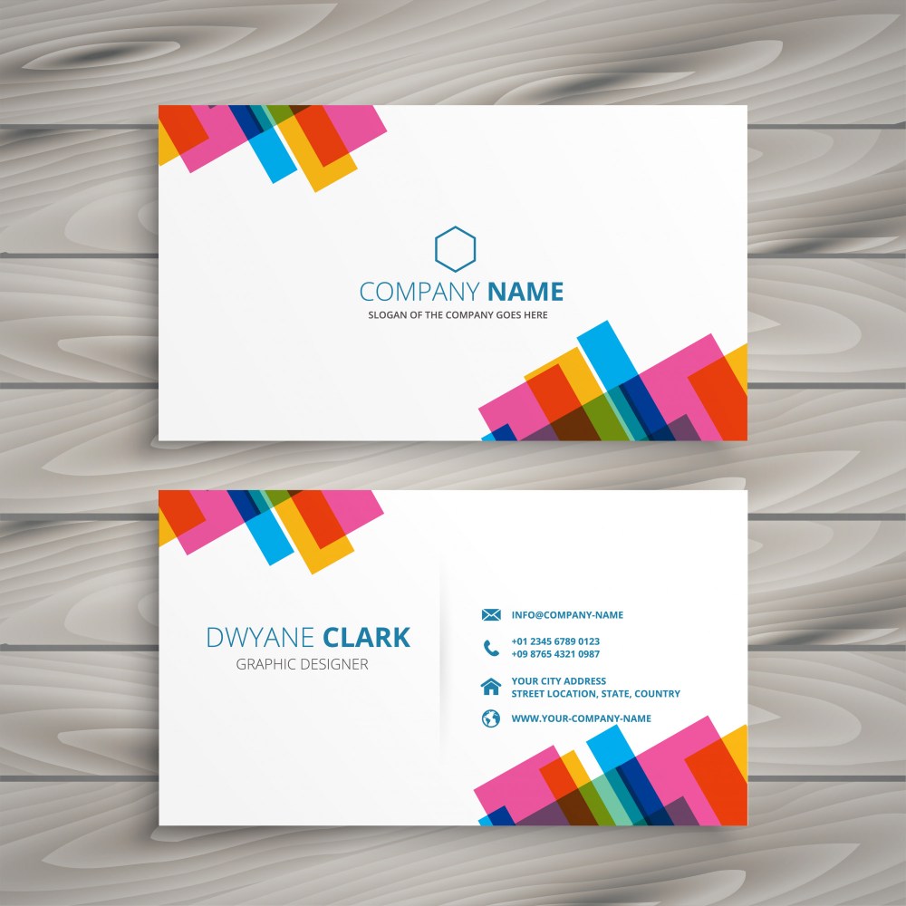 Abstract colorful business card design