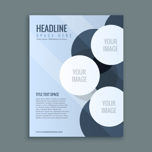 Abstract flyer with several circles