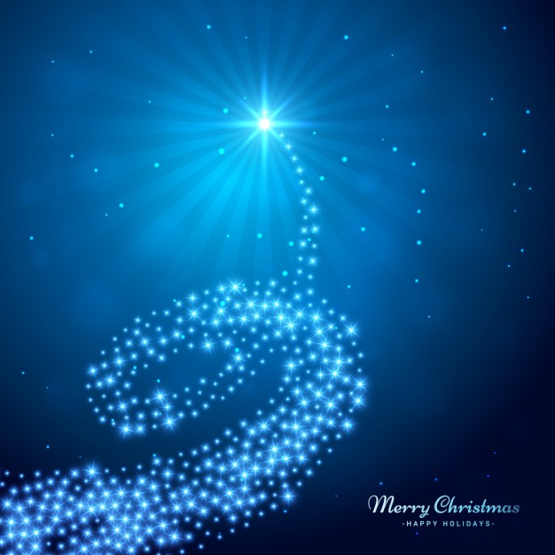 Abstract glowing christmas tree