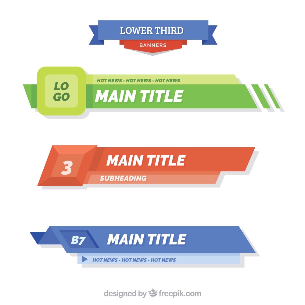 Abstract lower thirds set 