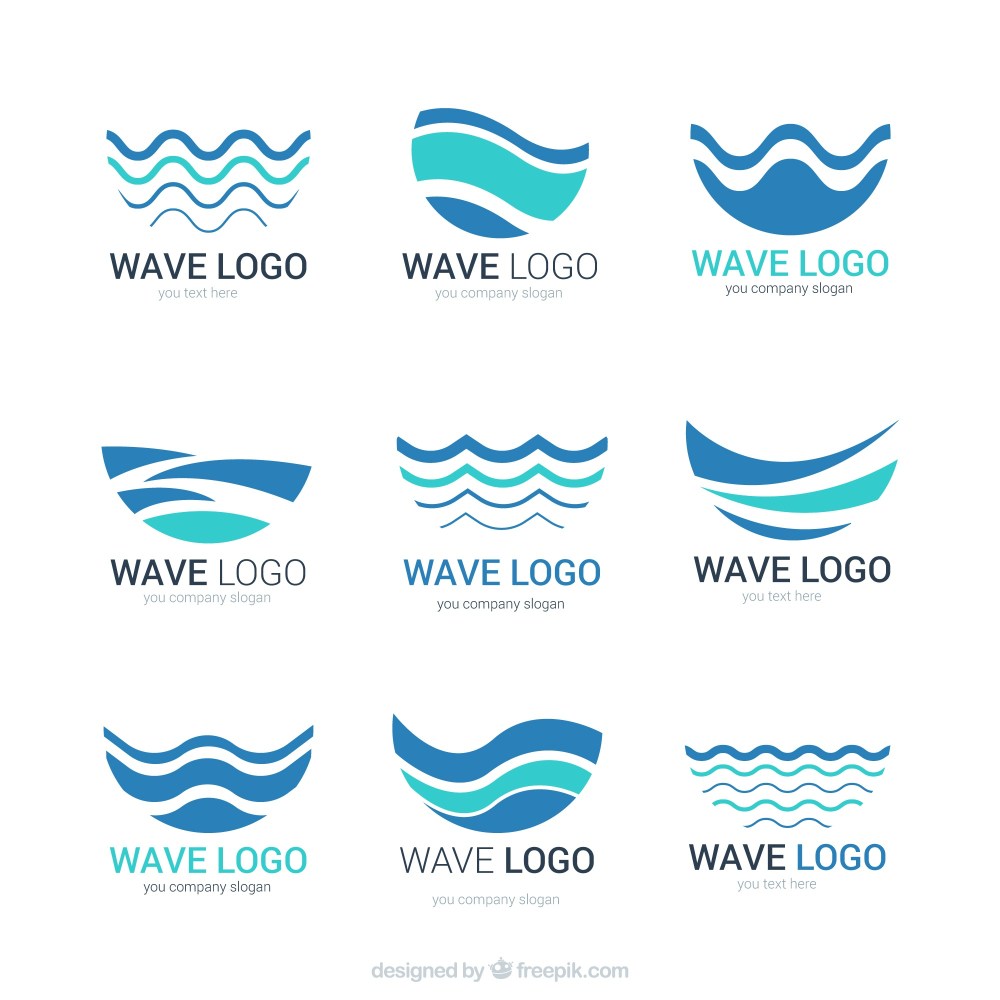 Abstract wave logos