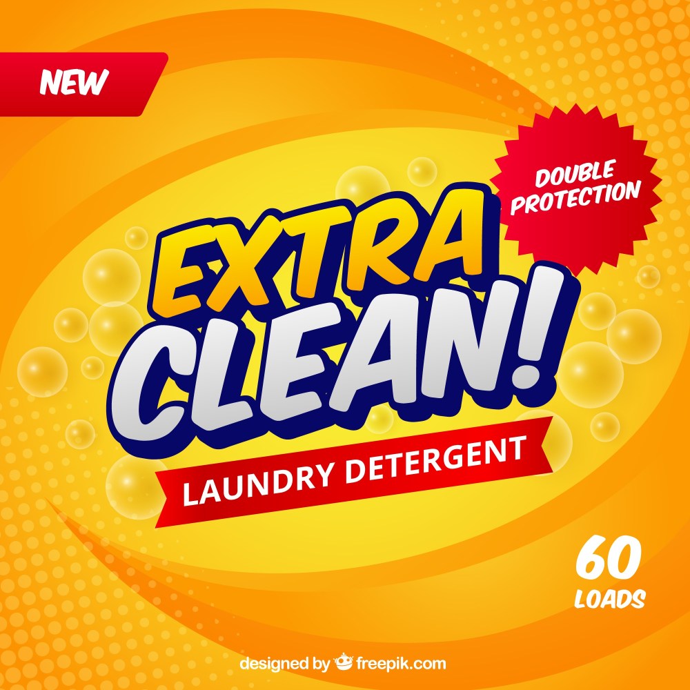 Abstract yellow background of detergent