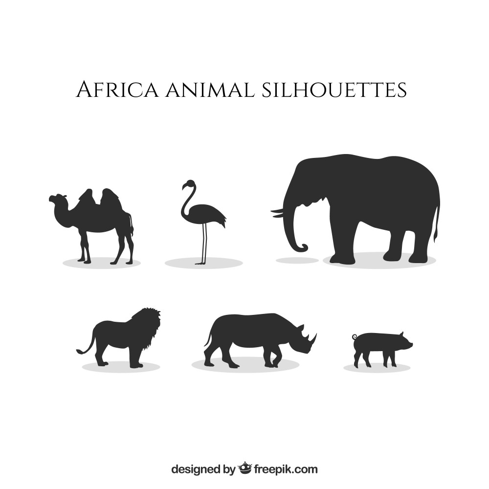 Africa animal silhouettes