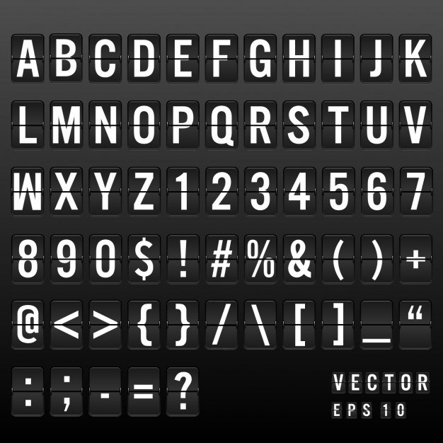 Airport board font