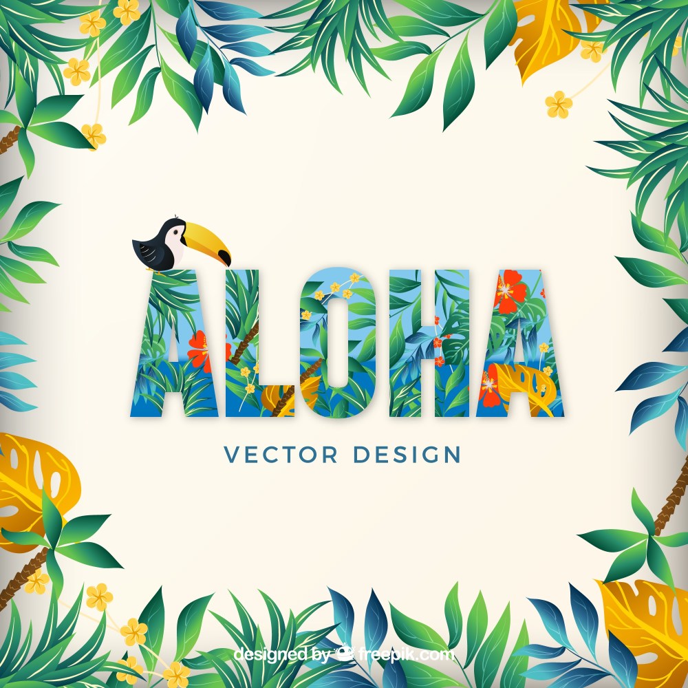 Aloha hawaii summer relax vector pack