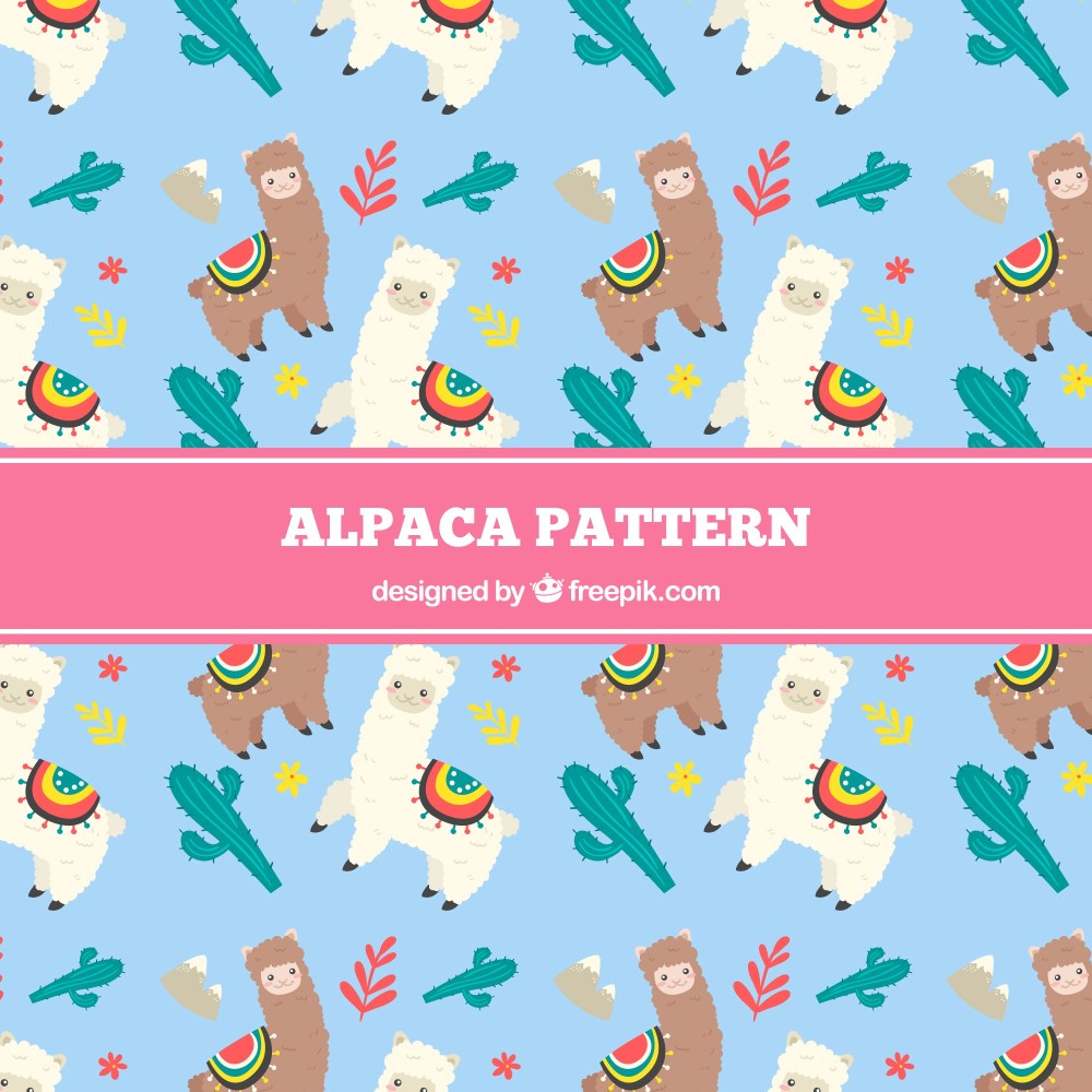 Alpaca pattern background