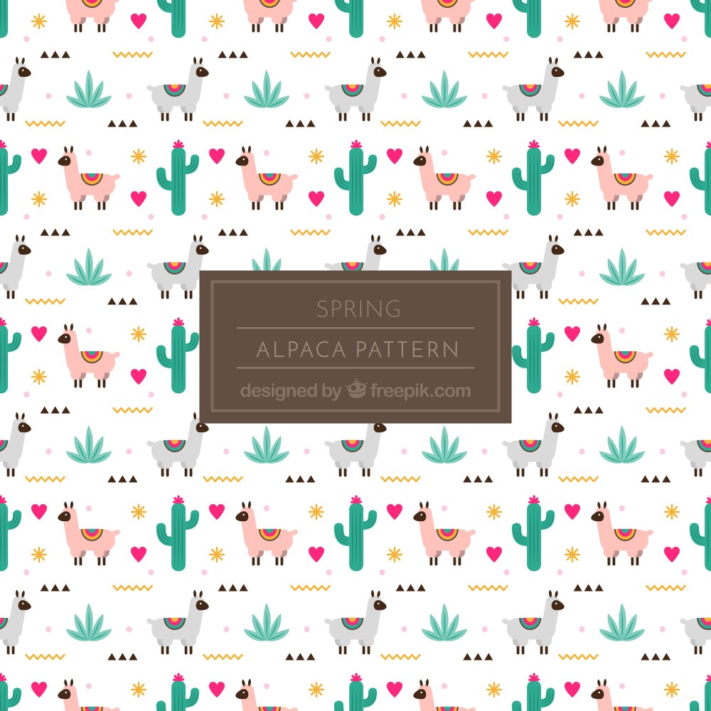 Alpaca pattern background