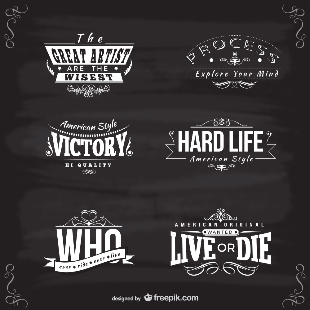 American style logo templates