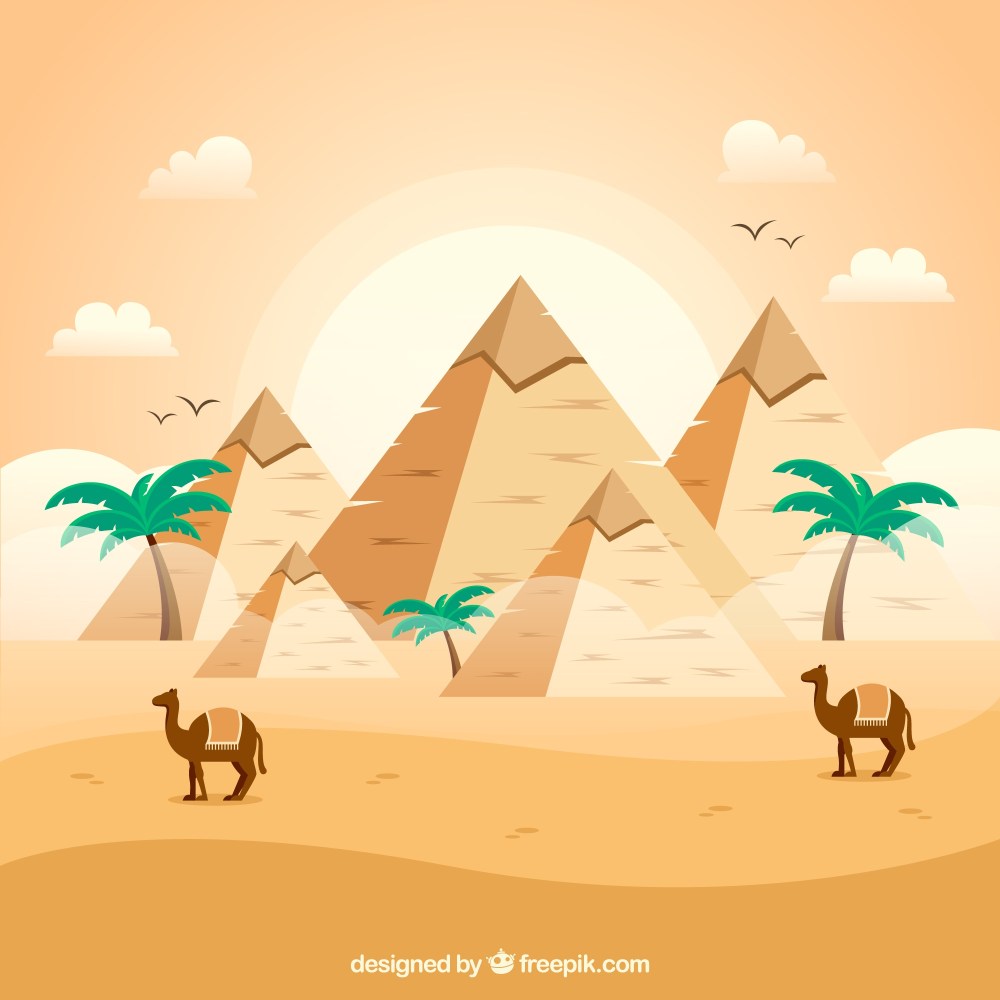 Ancient egypt composition with flat design