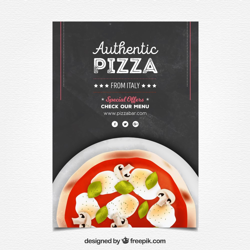 Authentic pizza poster