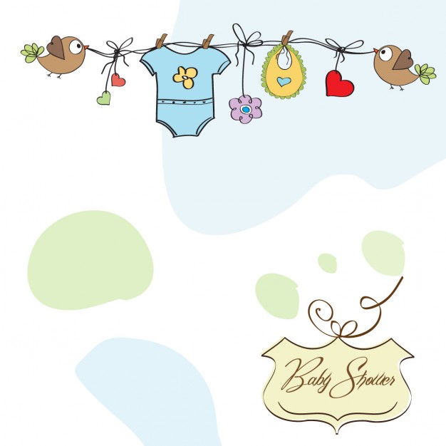 Baby shower card template