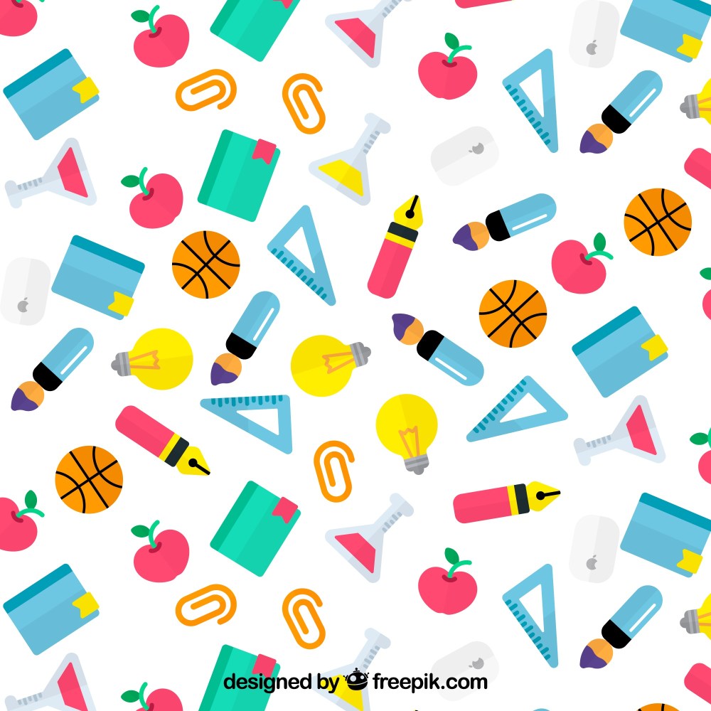 Back to school background with flat design