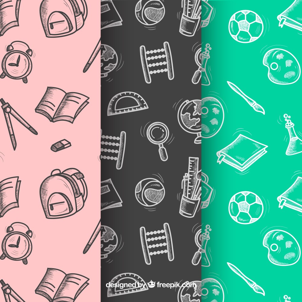Back to school patterns collection