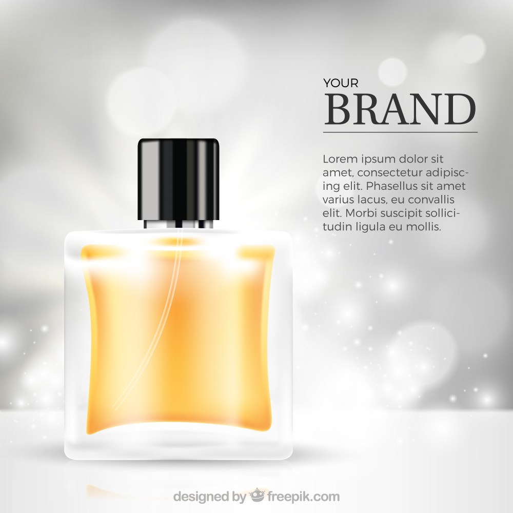 Background defocused bokeh with perfume