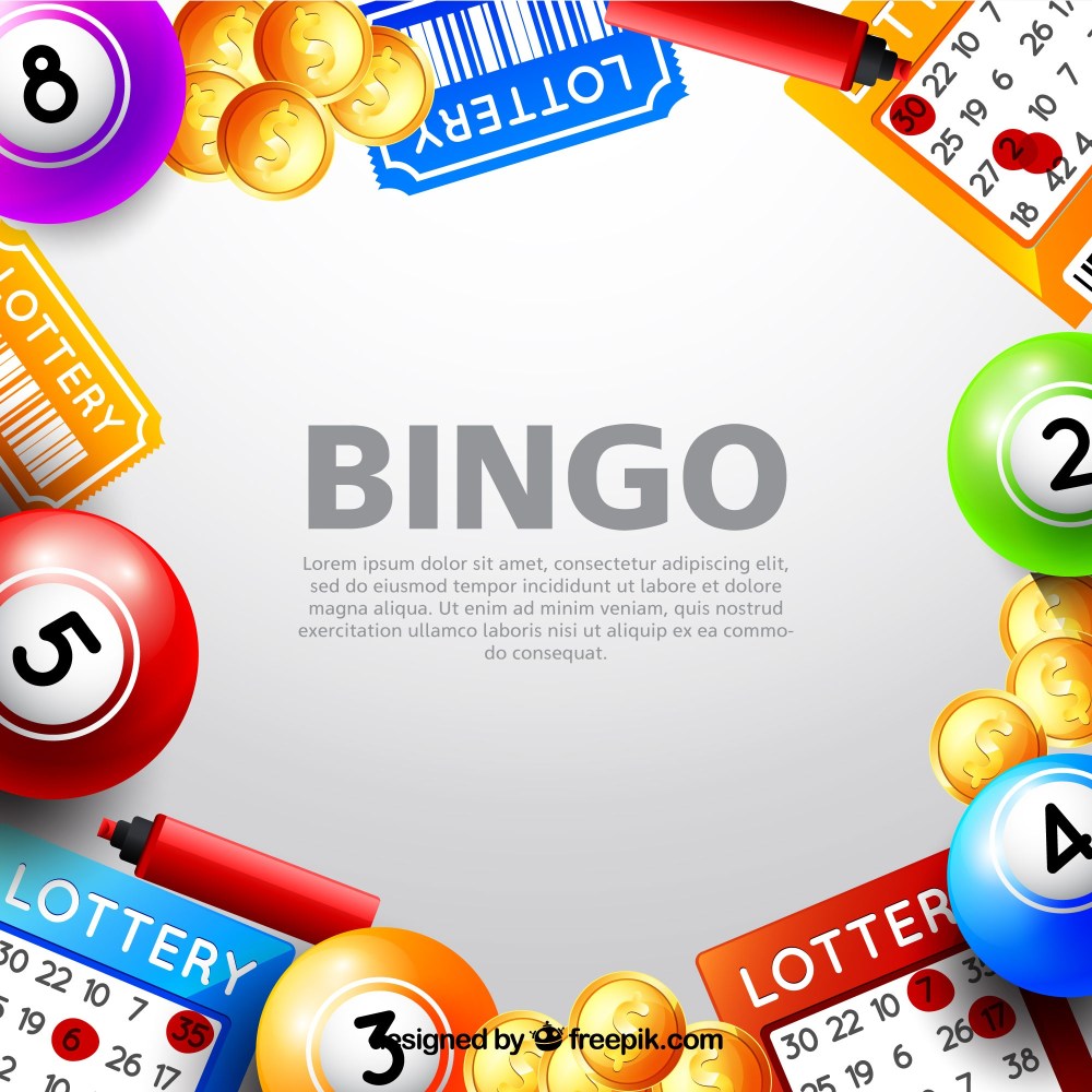 Background with bingo elements
