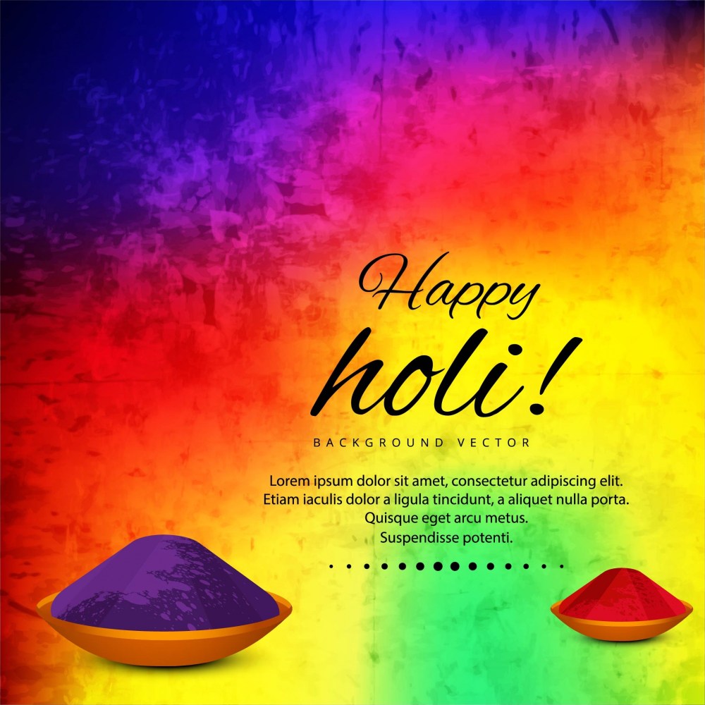 Background with colored pigments for holi