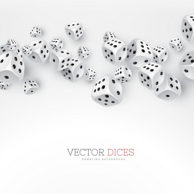 Background with dice, casino