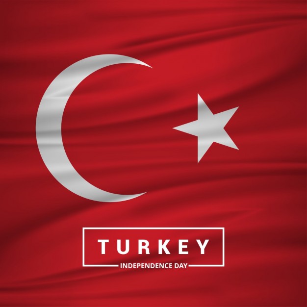 Background with flag of turkey