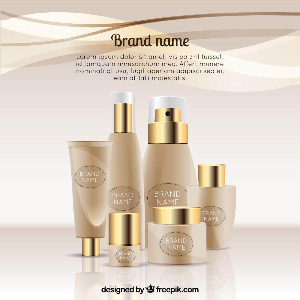 Background with luxurious cosmetics