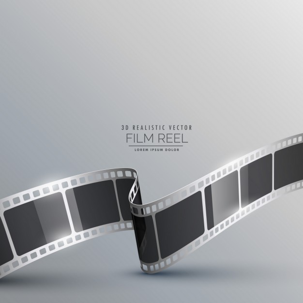 Background with realistic film strip 