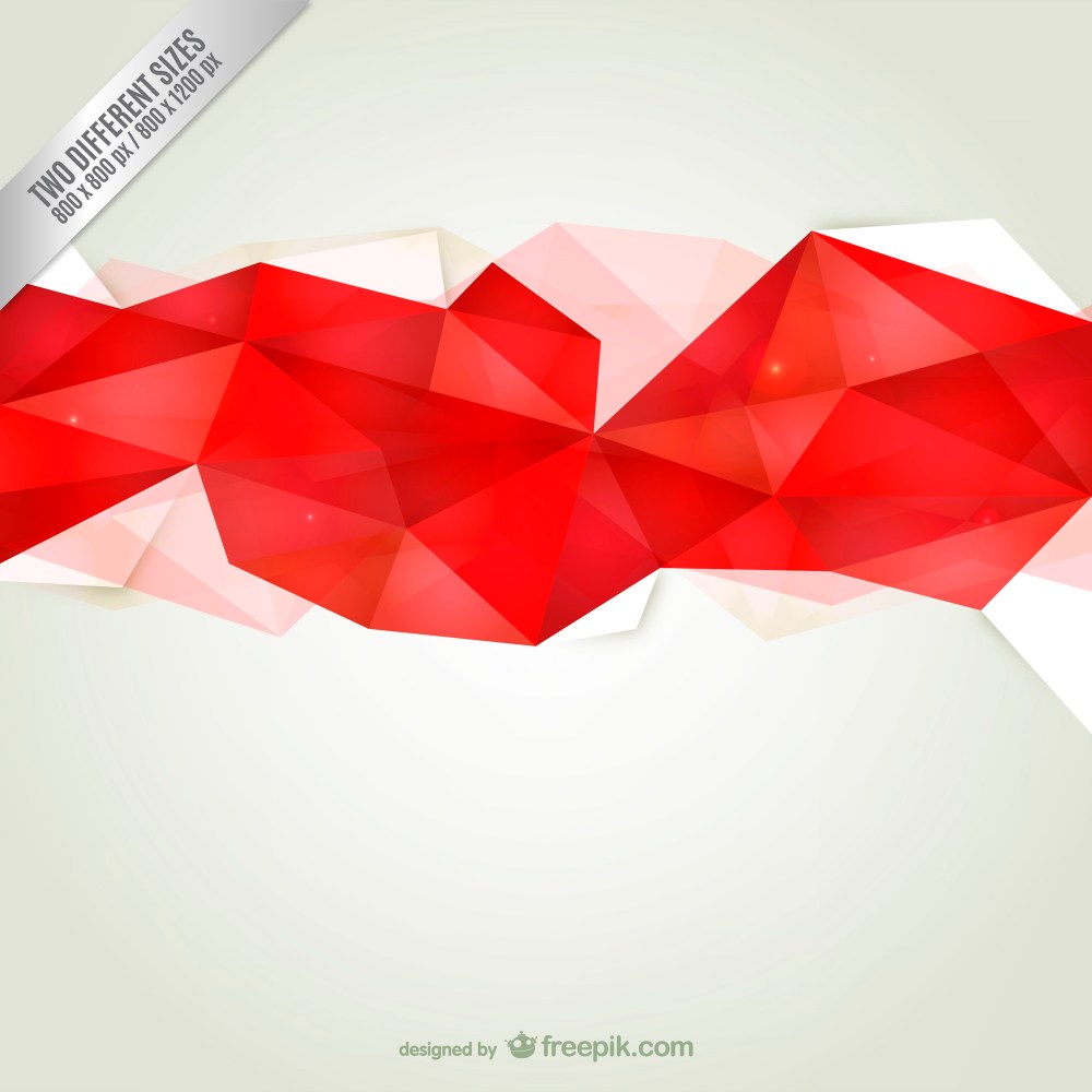 Background with red polygons