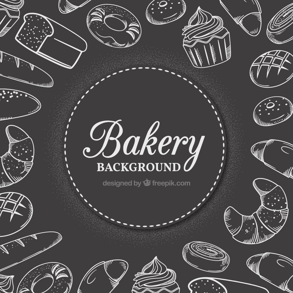 Bakery background with sweets