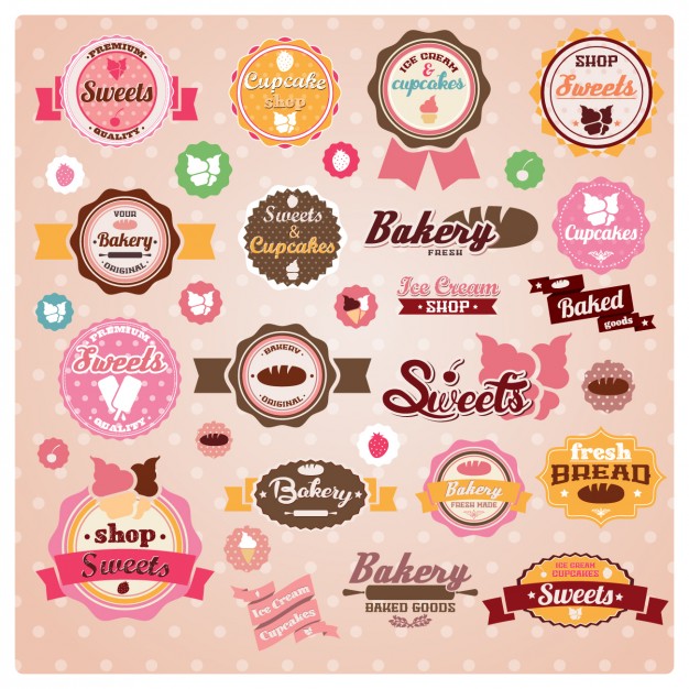Bakery labels collection