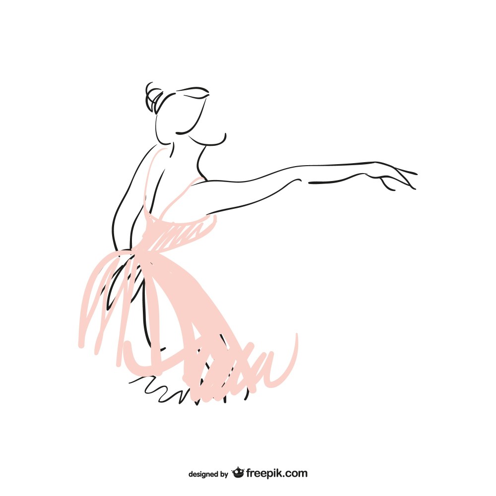 Ballerina dancing ballet
