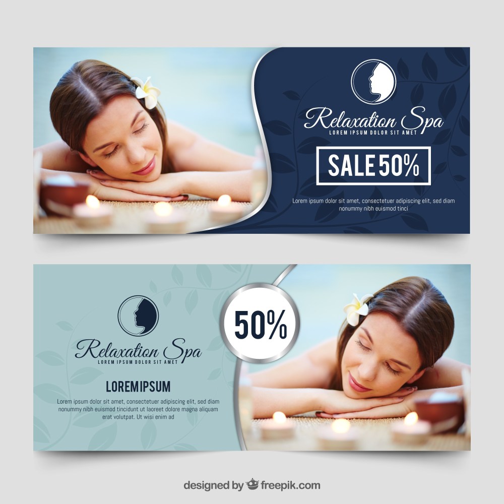 Banners for the spa with a photo