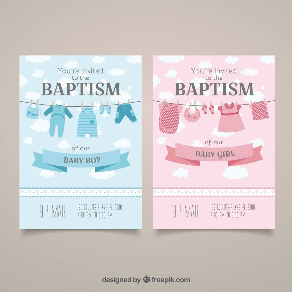 Baptism Invitation Cards