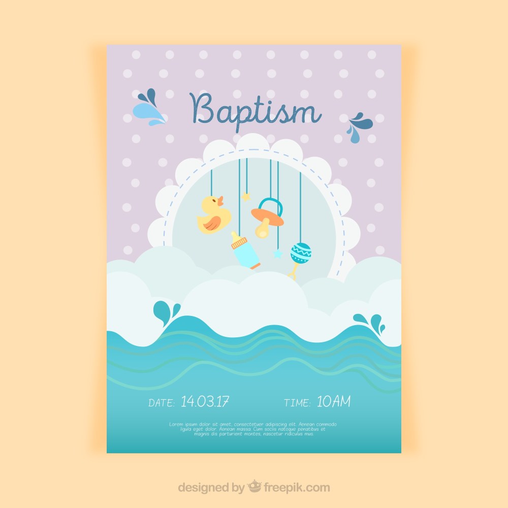 Baptism Invitation Design