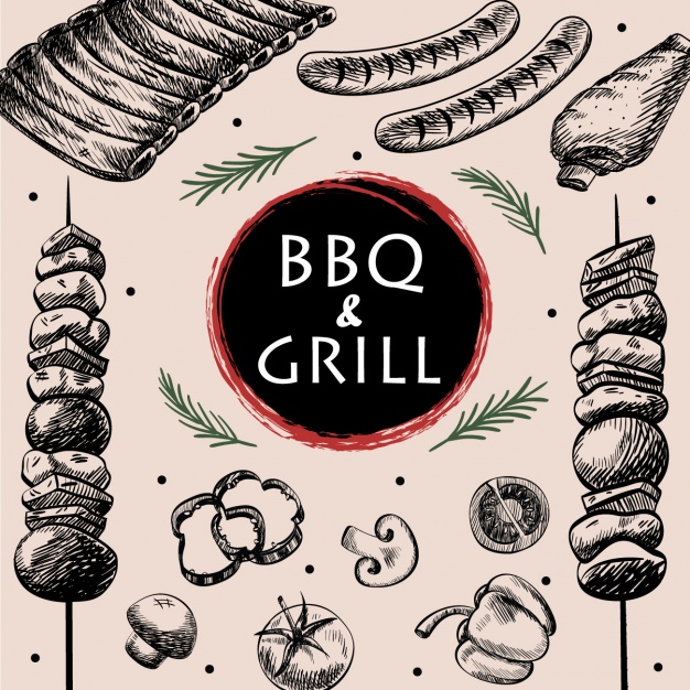 Barbecue background design