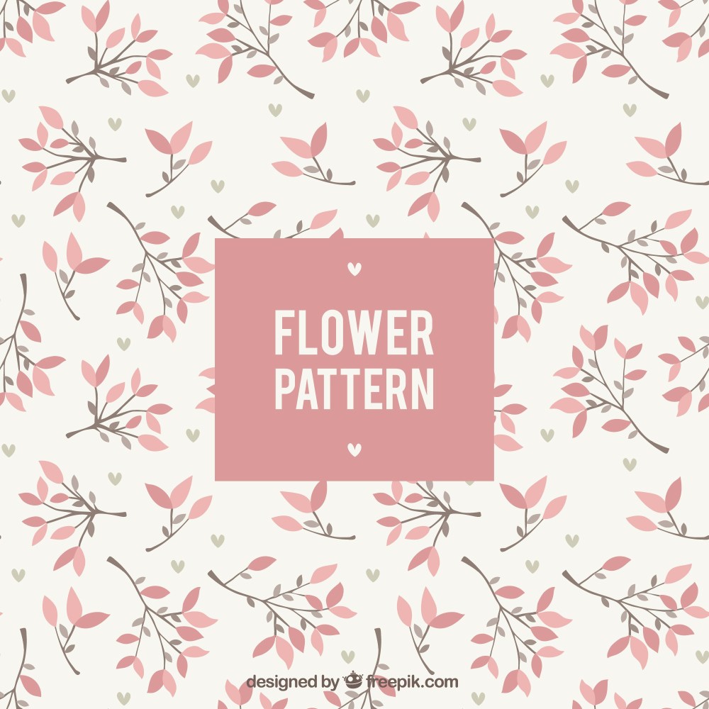 Beautiful floral pattern in flat design